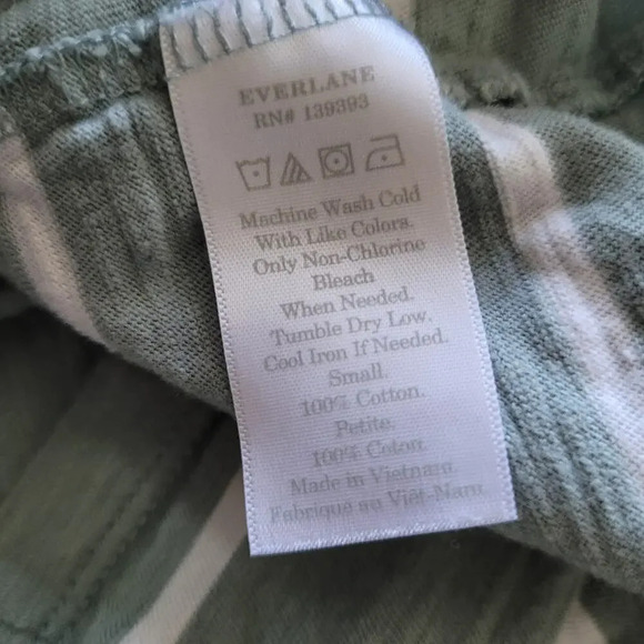 Everlane Men's T-Shirt S Multicolor 100% Cotton Striped Short Sleeves Round Neck - Picture 3 of 5